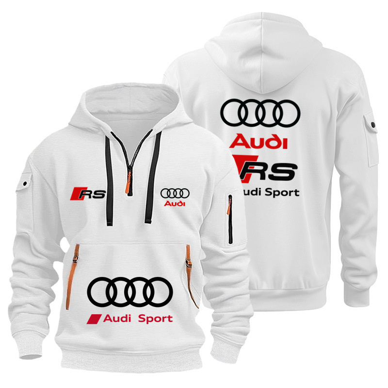 Brand Of Streetwear - Audi Marka Unisex Motosiklet Yarışı Kapüşonlu