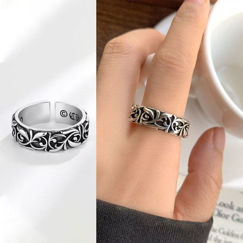 Chrome Hearts Ring - Retro Ebedi Asma Yüzükler Gümüş Renk
