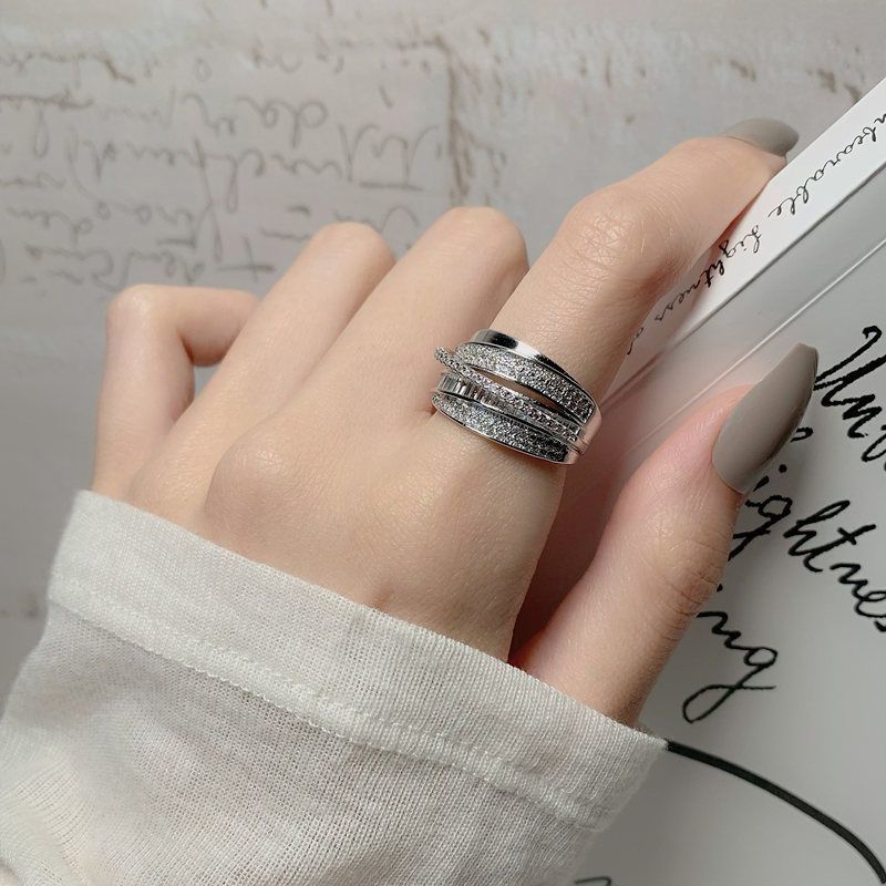 Chrome Hearts Ring - 2025 Yeni Gümüş Renkli Yapay Elmas