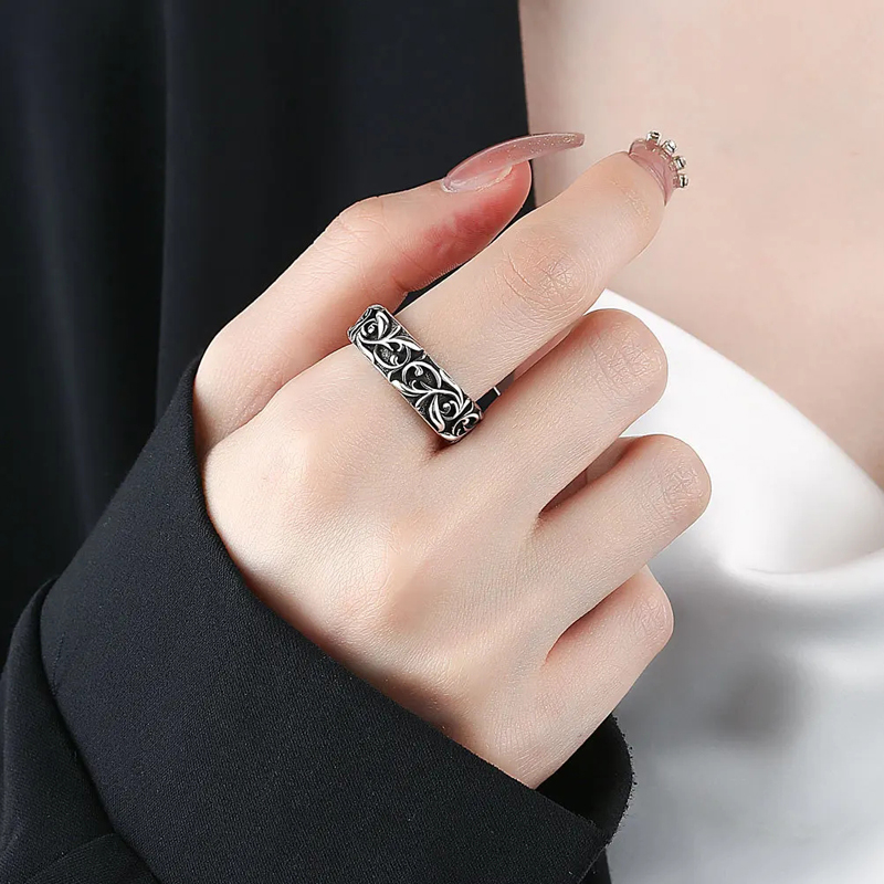 Retro Ebedi Asma Yüzükler Gümü - Chrome Hearts Ring incelemesi ve fiyatı
