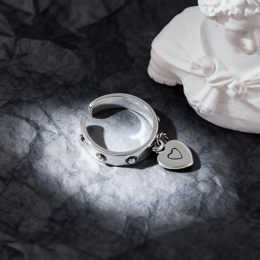 925 Ayar Gümüş Kalp ​ Kadınlar - Chrome Hearts Ring incelemesi ve fiyatı