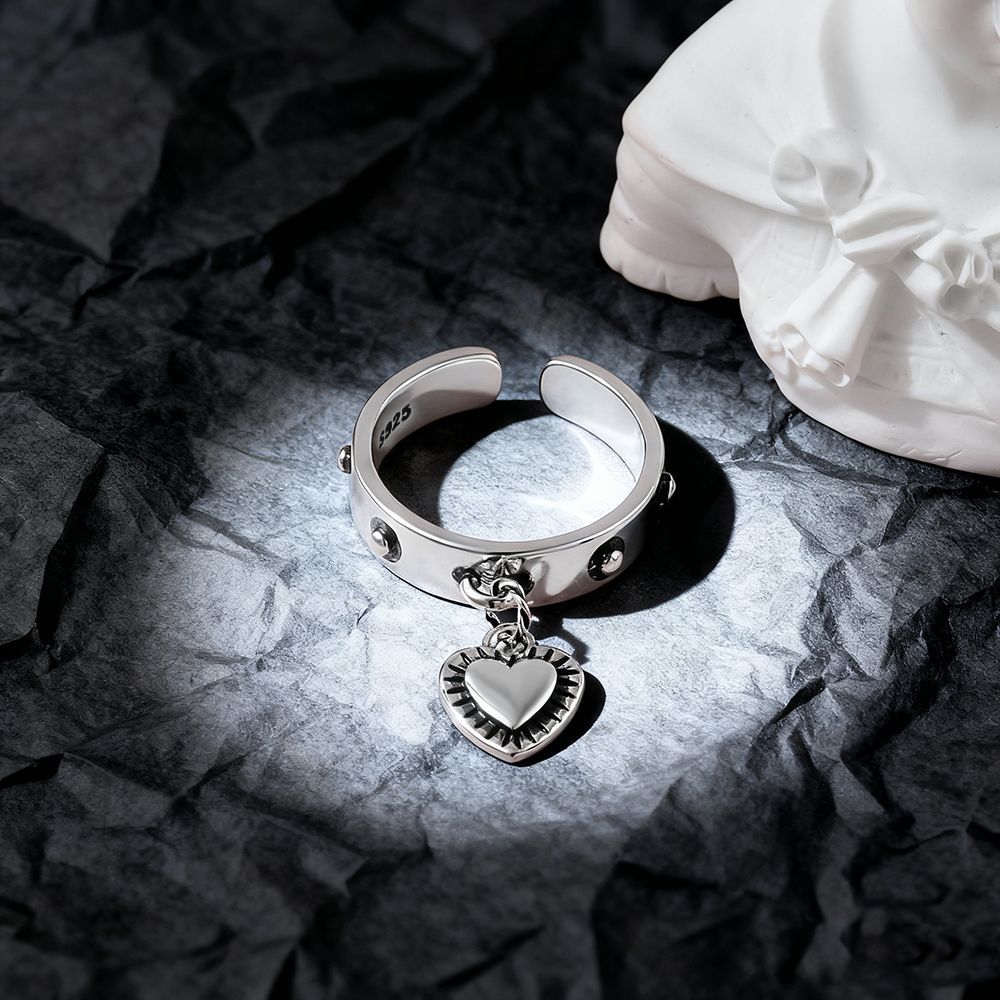925 Ayar Gümüş Kalp ​ Kadınlar - Chrome Hearts Ring incelemesi ve fiyatı