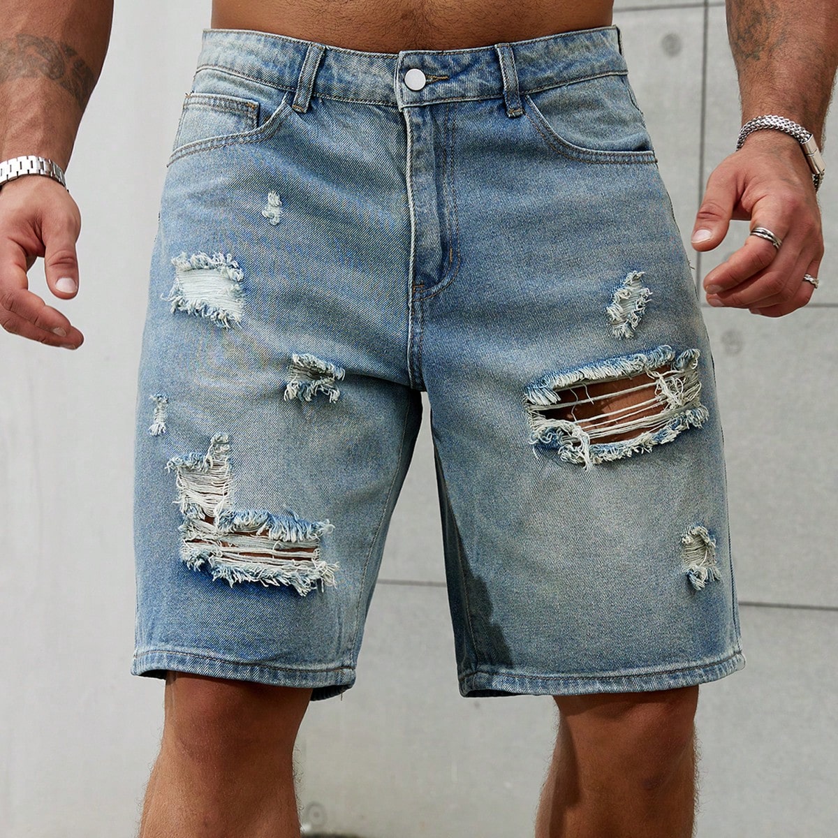 Yeni moda Mens yırtık kısa kot - Brand Of Streetwear incelemesi ve fiyatı