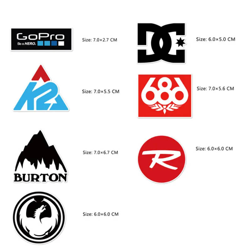 7 adet/takım açık kayak marka  - Streetwear Brand Stickers incelemesi ve fiyatı